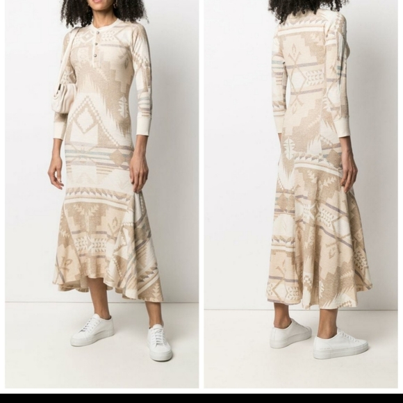 Polo by Ralph Lauren | Dresses | New Polo Ralph Lauren Southwestern Aztec Henley Maxi Dress 
